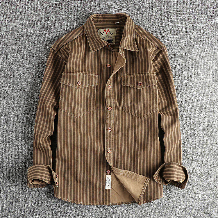 Retro Striped Men's Shirt
