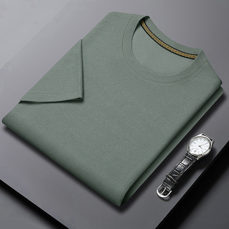 Men's Short Sleeve Waffle T-Shirt - 2023 Summer Casual