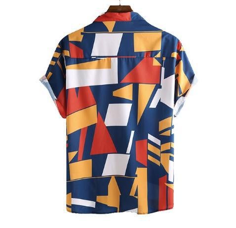 European American Printed Short Sleeve Men's Shirt