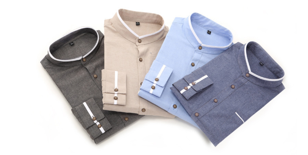 Slim Fit Korean Style Long Sleeve Men's Shirt