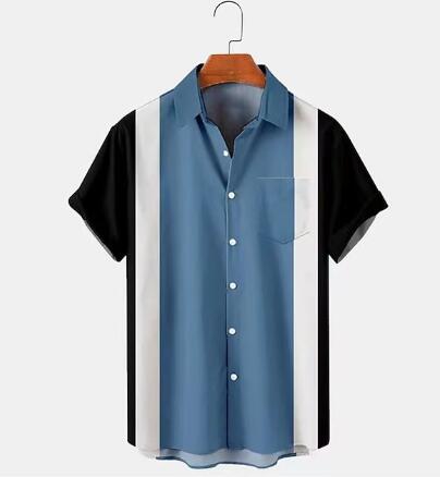 Camisa Casual Vintage de Poliéster para Hombre