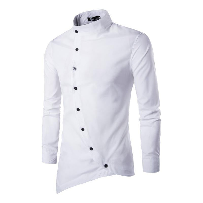 Trendy Long Sleeve Casual Solid Color Men's Shirt