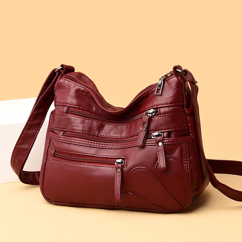 2024 New Soft Leather Shoulder Backpack for Women