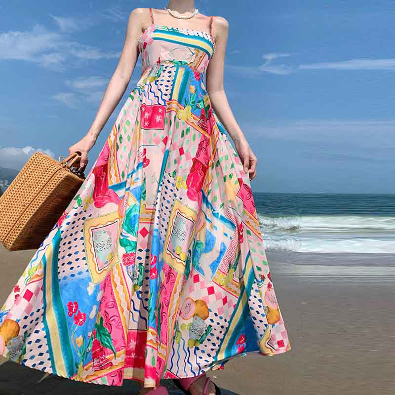 2023 Summer Women's Sleeveless High-Waist Dress