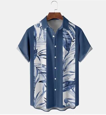Camisa Casual Vintage de Poliéster para Hombre