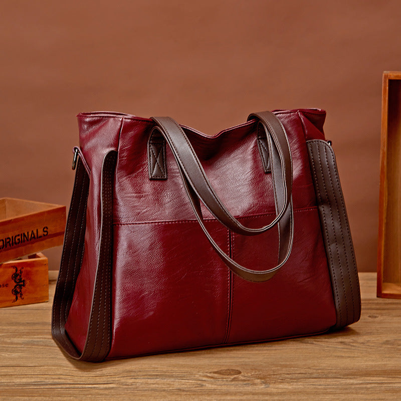 Large Capacity Soft Leather Tote Bag for Women 2024