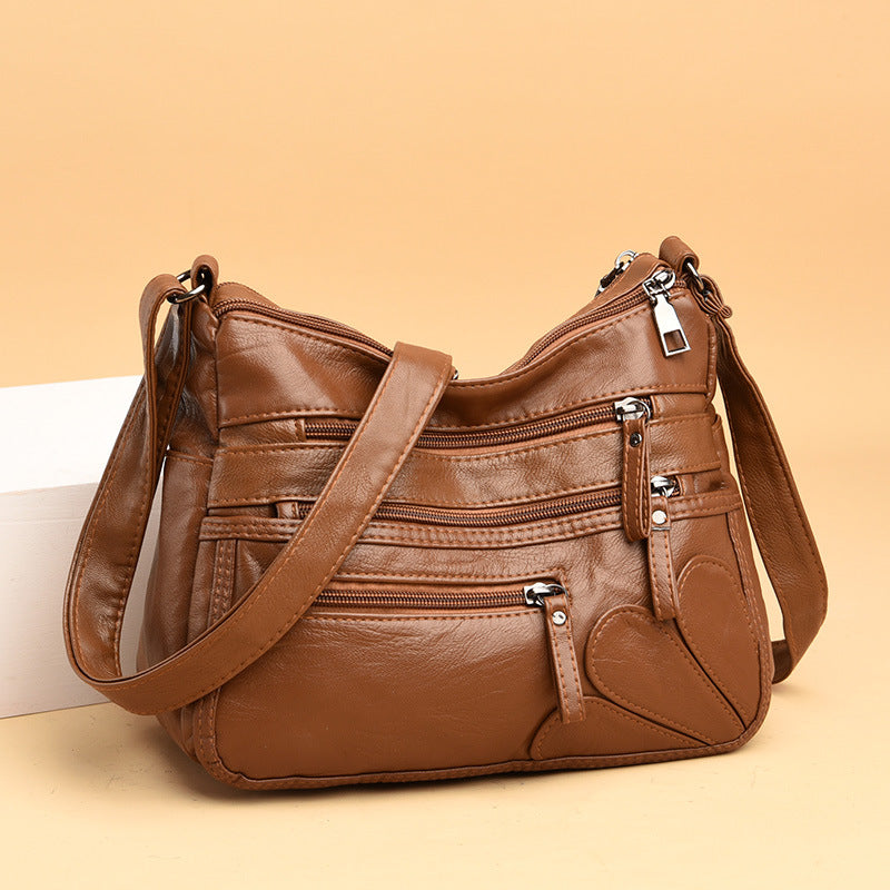 2024 New Soft Leather Shoulder Backpack for Women