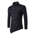 Trendy Long Sleeve Casual Solid Color Men's Shirt