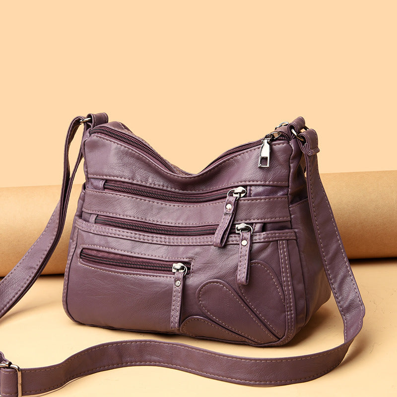 2024 New Soft Leather Shoulder Backpack for Women