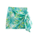 Tropical Style High-Waisted Mini Skirt for Spring