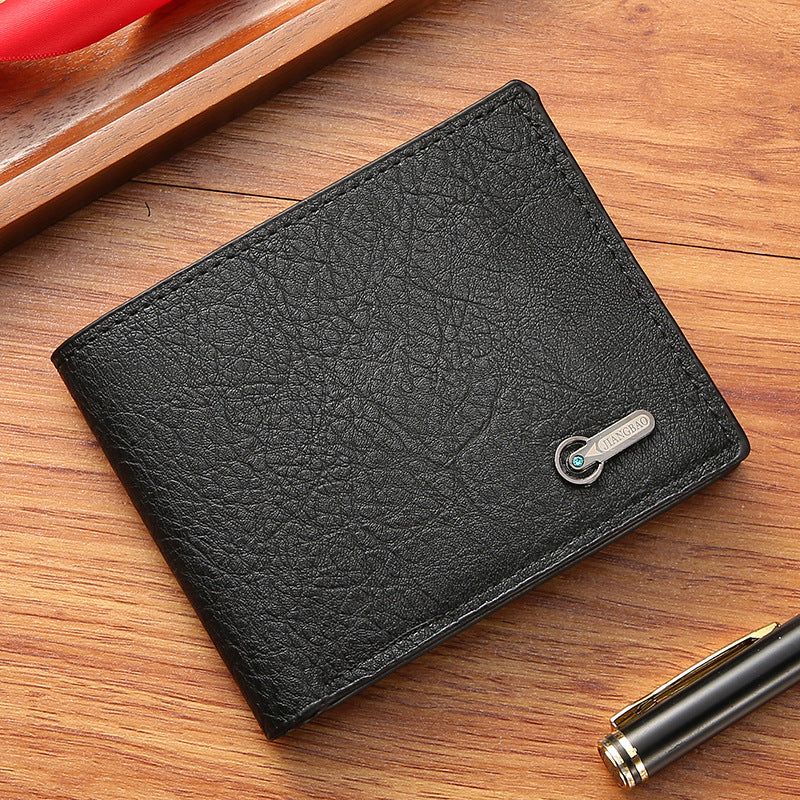 Men's Leather Wallet - Business Casual Short Design