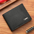 Men's Leather Wallet - Business Casual Short Design