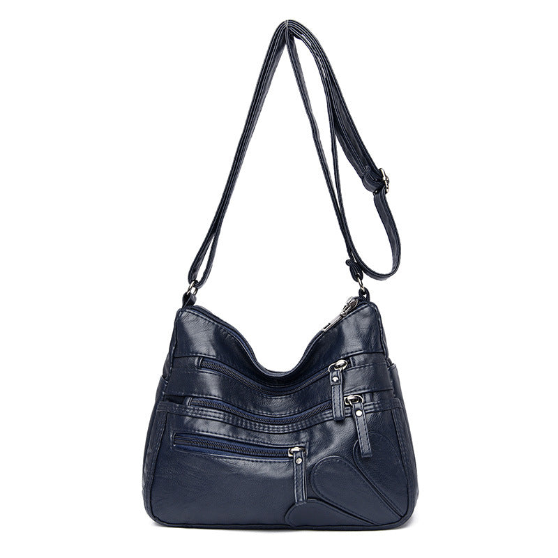 2024 New Soft Leather Shoulder Backpack for Women