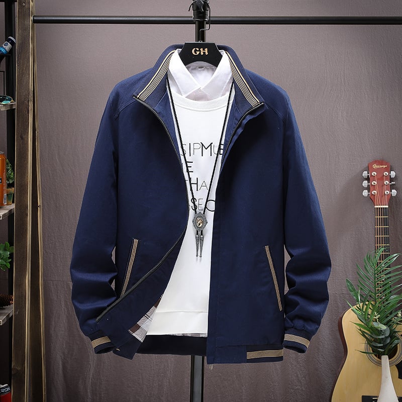 Men's Sartorial Cotton Stand Collar Jacket