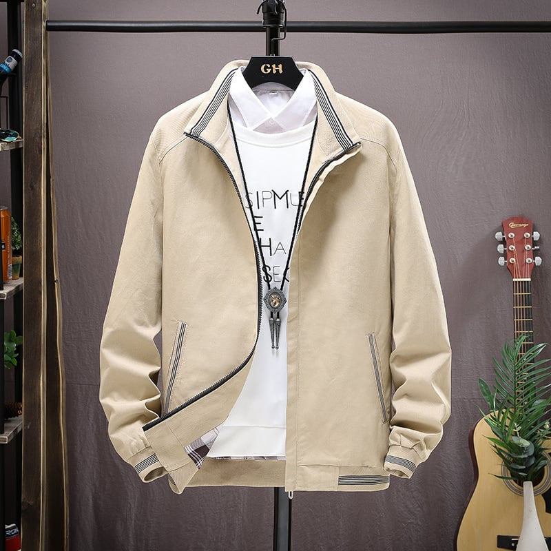 Men's Sartorial Cotton Stand Collar Jacket