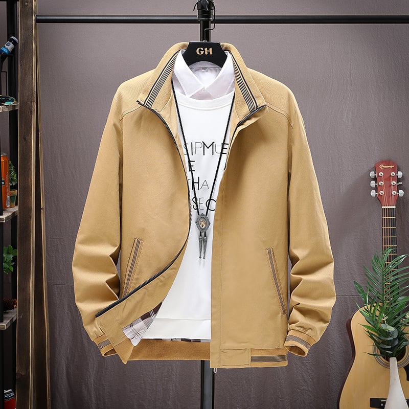 Men's Sartorial Cotton Stand Collar Jacket