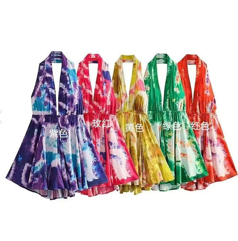 2023 Women's Wholesale Vacation Style Backless Dress